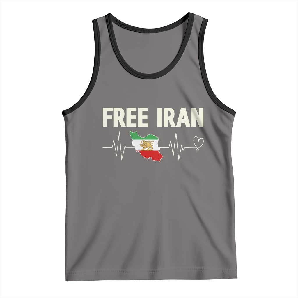 Free Iran Flag Tank Top Support Iranian Freedom