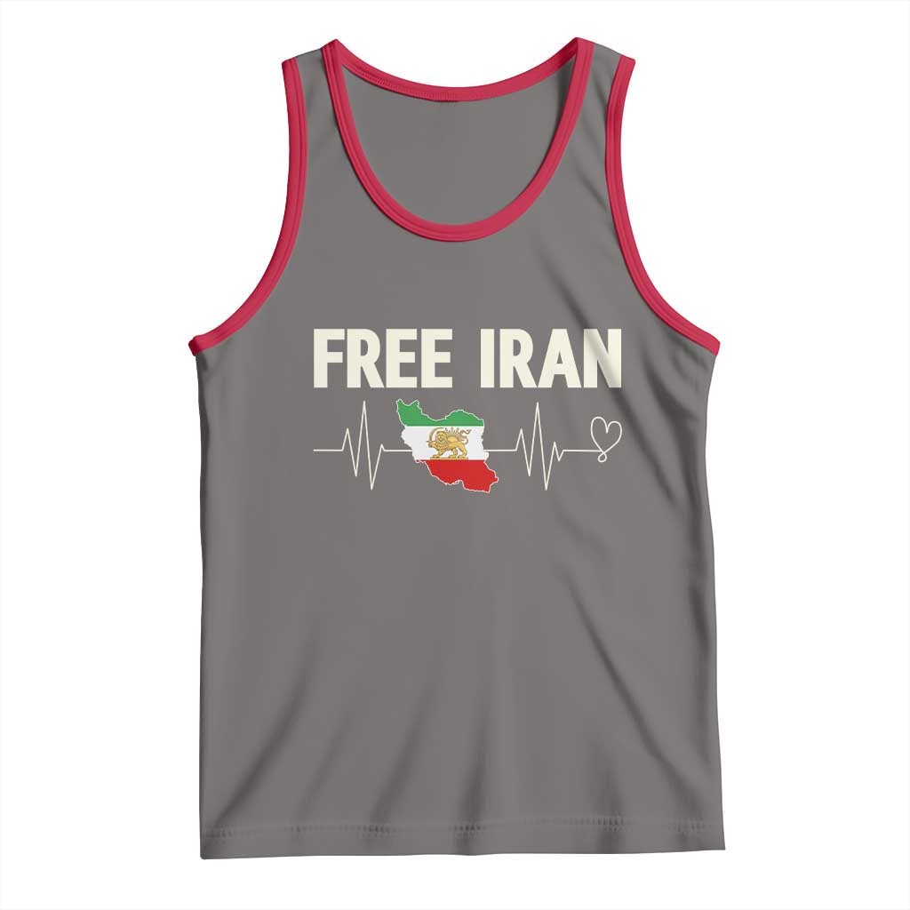 Free Iran Flag Tank Top Support Iranian Freedom