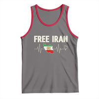 Free Iran Flag Tank Top Support Iranian Freedom