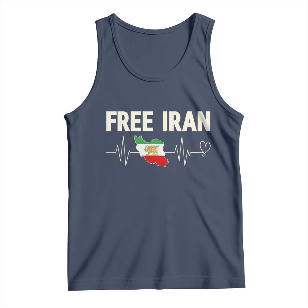 Free Iran Flag Tank Top Support Iranian Freedom