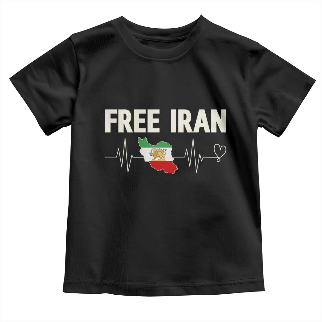 Free Iran Flag Toddler T Shirt Support Iranian Freedom