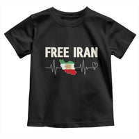 Free Iran Flag Toddler T Shirt Support Iranian Freedom
