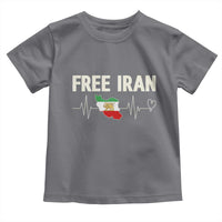 Free Iran Flag Toddler T Shirt Support Iranian Freedom
