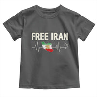 Free Iran Flag Toddler T Shirt Support Iranian Freedom
