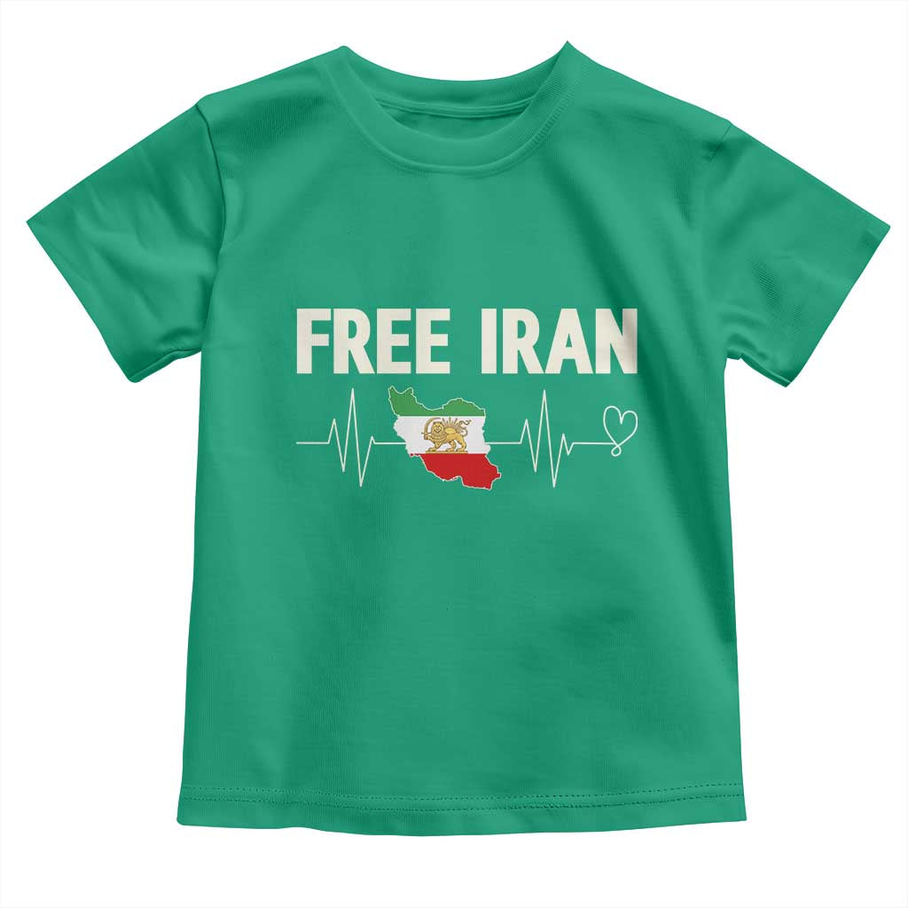 Free Iran Flag Toddler T Shirt Support Iranian Freedom