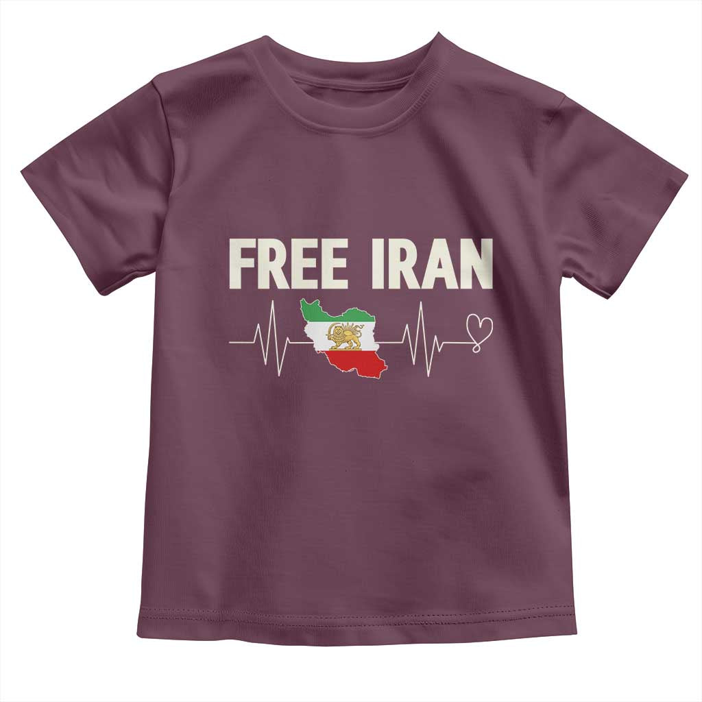 Free Iran Flag Toddler T Shirt Support Iranian Freedom