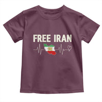 Free Iran Flag Toddler T Shirt Support Iranian Freedom