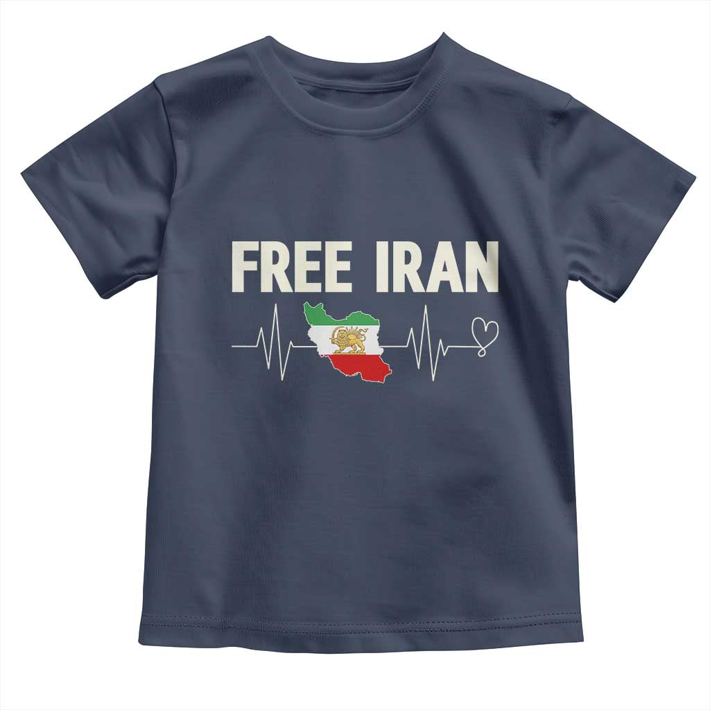 Free Iran Flag Toddler T Shirt Support Iranian Freedom