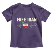 Free Iran Flag Toddler T Shirt Support Iranian Freedom