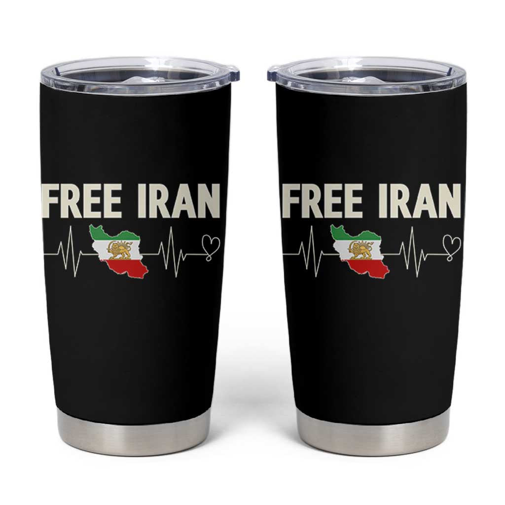 Free Iran Flag Tumbler Cup Support Iranian Freedom
