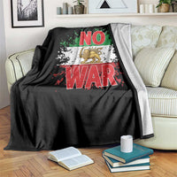 Free Iran Flag Throw Blanket No War Support Iranian Freedom