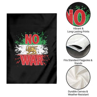 Free Iran Flag Garden Flag No War Support Iranian Freedom