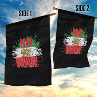 Free Iran Flag Garden Flag No War Support Iranian Freedom