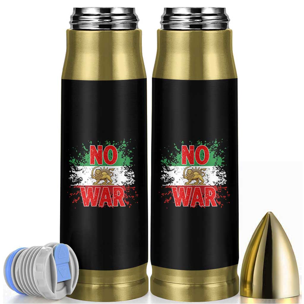Free Iran Flag Bullet Tumbler No War Support Iranian Freedom