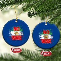 Free Iran Flag Ceramic Ornament No War Support Iranian Freedom