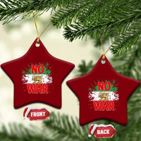 Free Iran Flag Ceramic Ornament No War Support Iranian Freedom