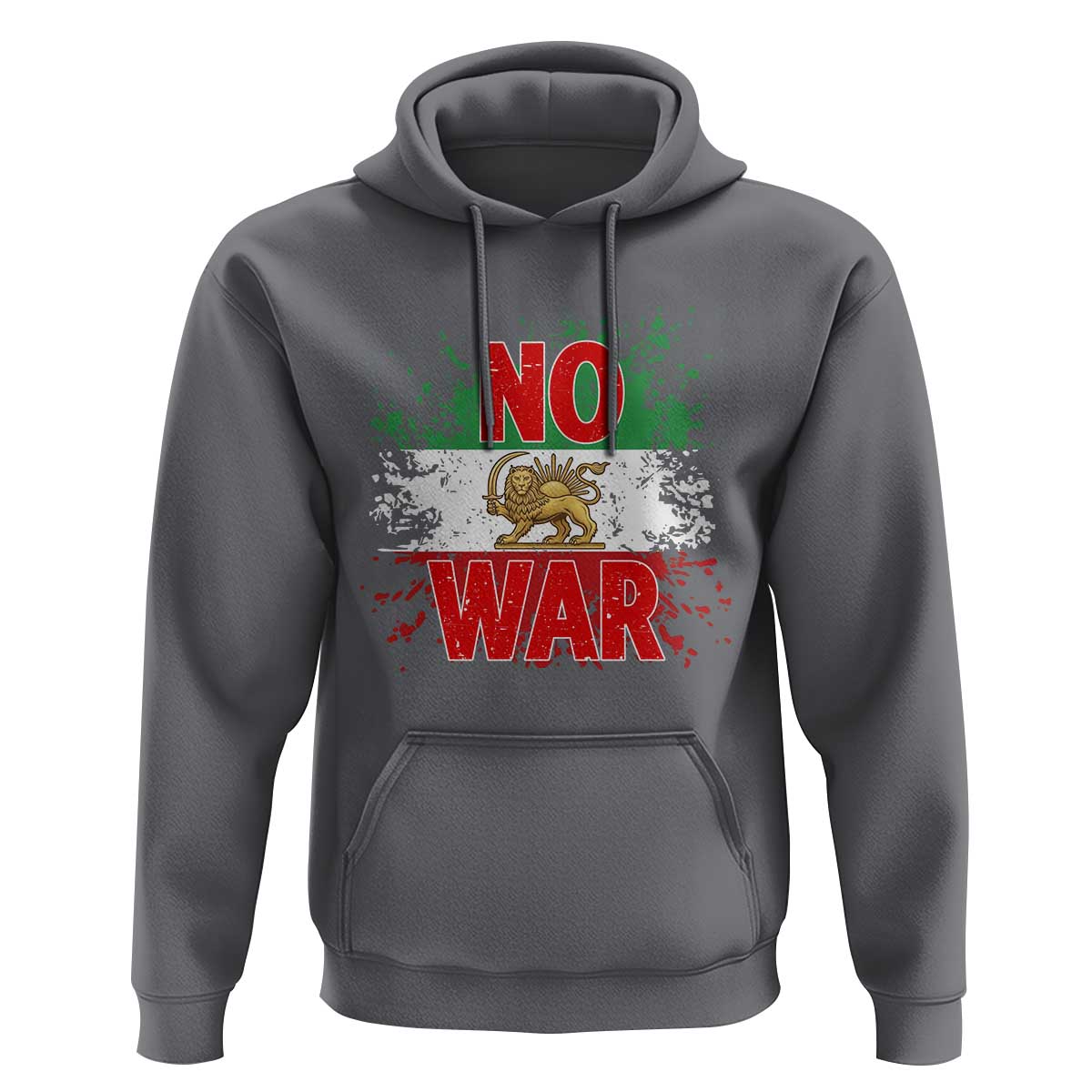 Free Iran Flag Hoodie No War Support Iranian Freedom