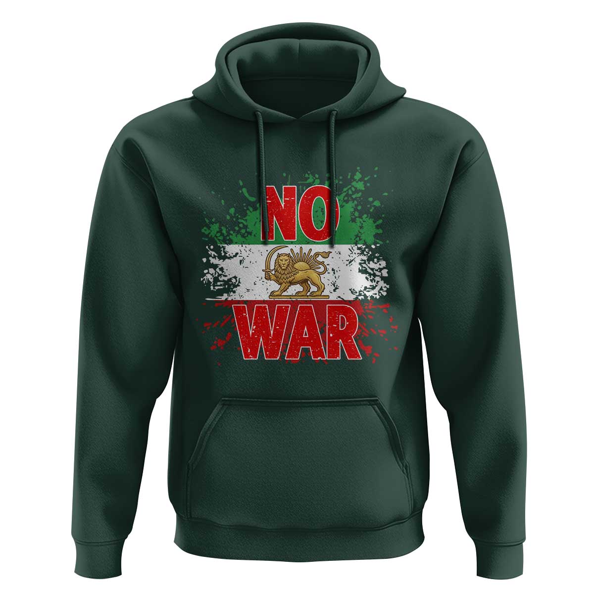 Free Iran Flag Hoodie No War Support Iranian Freedom