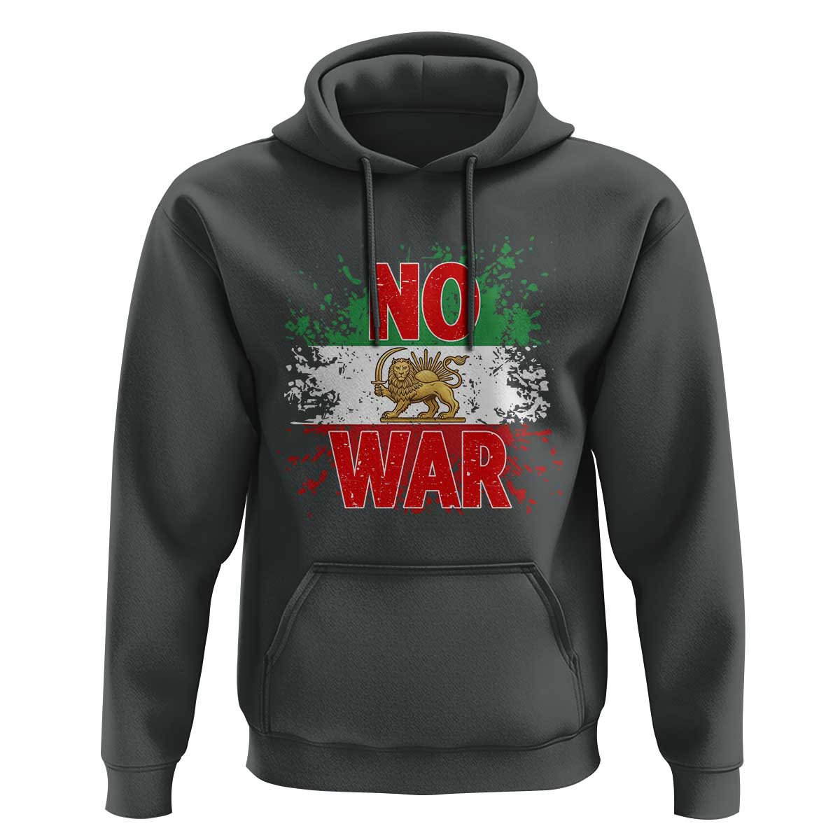 Free Iran Flag Hoodie No War Support Iranian Freedom