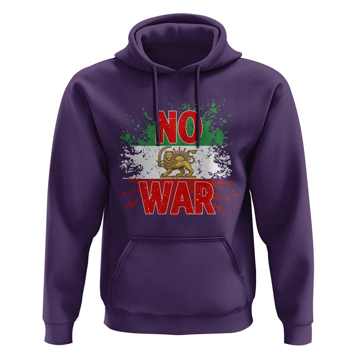 Free Iran Flag Hoodie No War Support Iranian Freedom