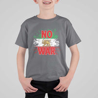 Free Iran Flag T Shirt For Kid No War Support Iranian Freedom