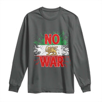 Free Iran Flag Long Sleeve Shirt No War Support Iranian Freedom