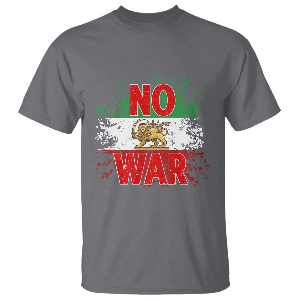 Free Iran Flag T Shirt No War Support Iranian Freedom