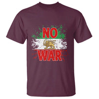 Free Iran Flag T Shirt No War Support Iranian Freedom