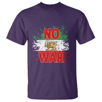 Free Iran Flag T Shirt No War Support Iranian Freedom