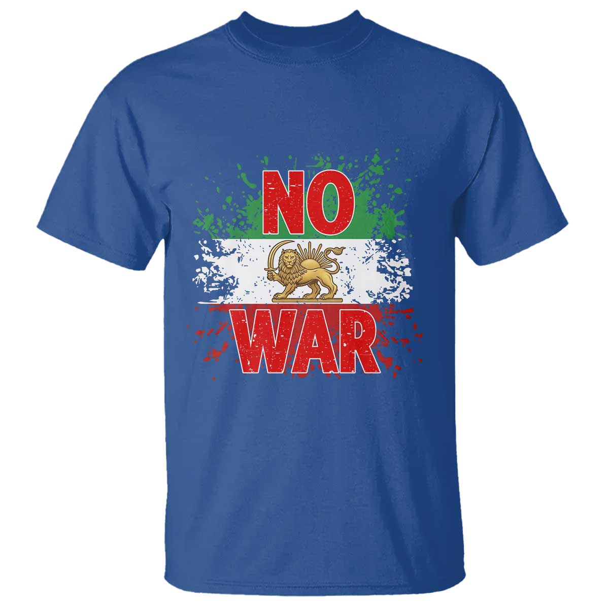 Free Iran Flag T Shirt No War Support Iranian Freedom