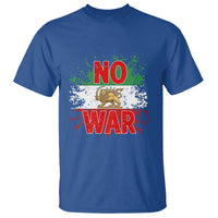 Free Iran Flag T Shirt No War Support Iranian Freedom