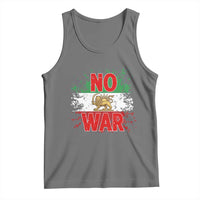 Free Iran Flag Tank Top No War Support Iranian Freedom