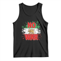 Free Iran Flag Tank Top No War Support Iranian Freedom
