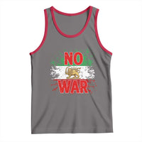 Free Iran Flag Tank Top No War Support Iranian Freedom