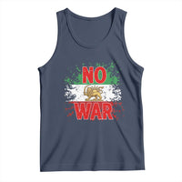 Free Iran Flag Tank Top No War Support Iranian Freedom