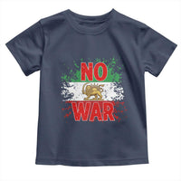 Free Iran Flag Toddler T Shirt No War Support Iranian Freedom