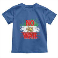 Free Iran Flag Toddler T Shirt No War Support Iranian Freedom