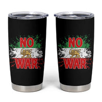 Free Iran Flag Tumbler Cup No War Support Iranian Freedom