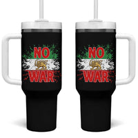 Free Iran Flag Tumbler With Handle No War Support Iranian Freedom