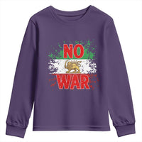 Free Iran Flag Youth Sweatshirt No War Support Iranian Freedom