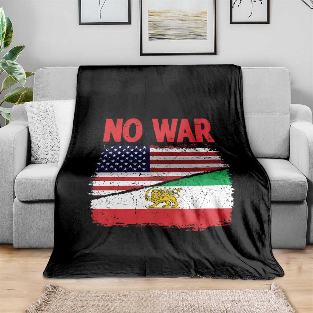Free Iran Throw Blanket No War Peace American Iran Unity