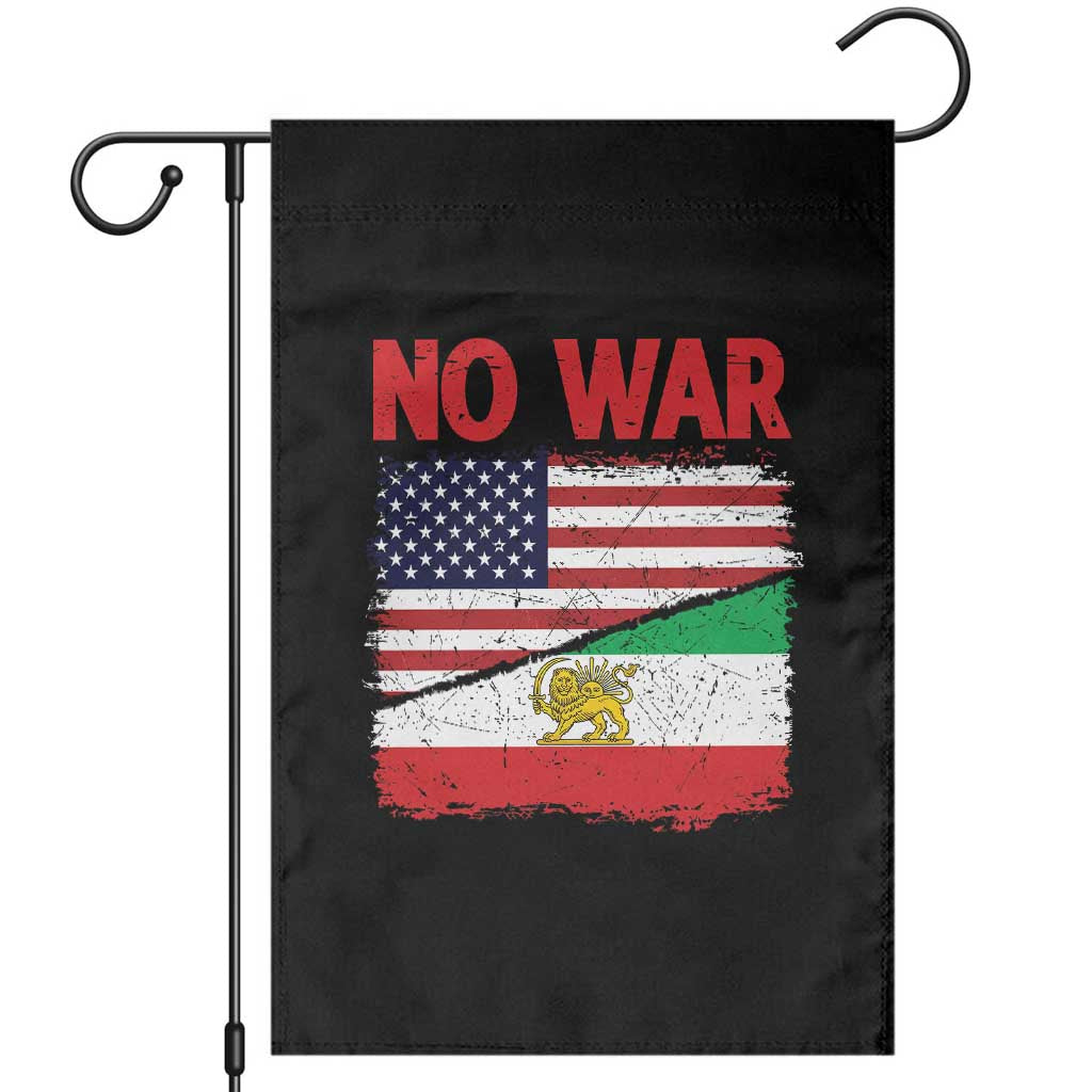 Free Iran Garden Flag No War Peace American Iran Unity