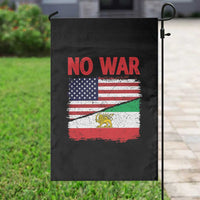 Free Iran Garden Flag No War Peace American Iran Unity