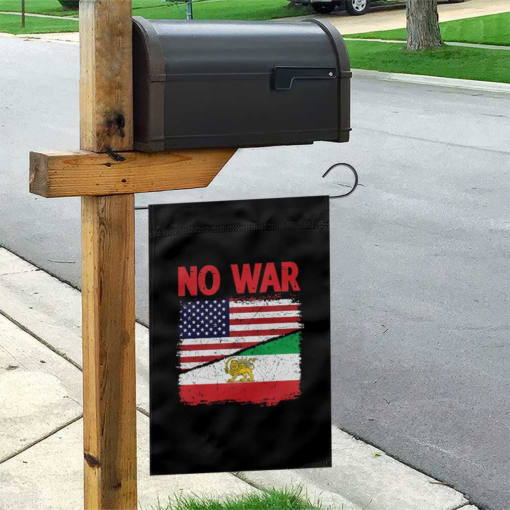 Free Iran Garden Flag No War Peace American Iran Unity