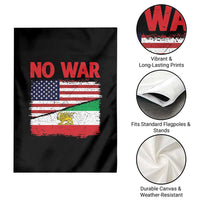 Free Iran Garden Flag No War Peace American Iran Unity