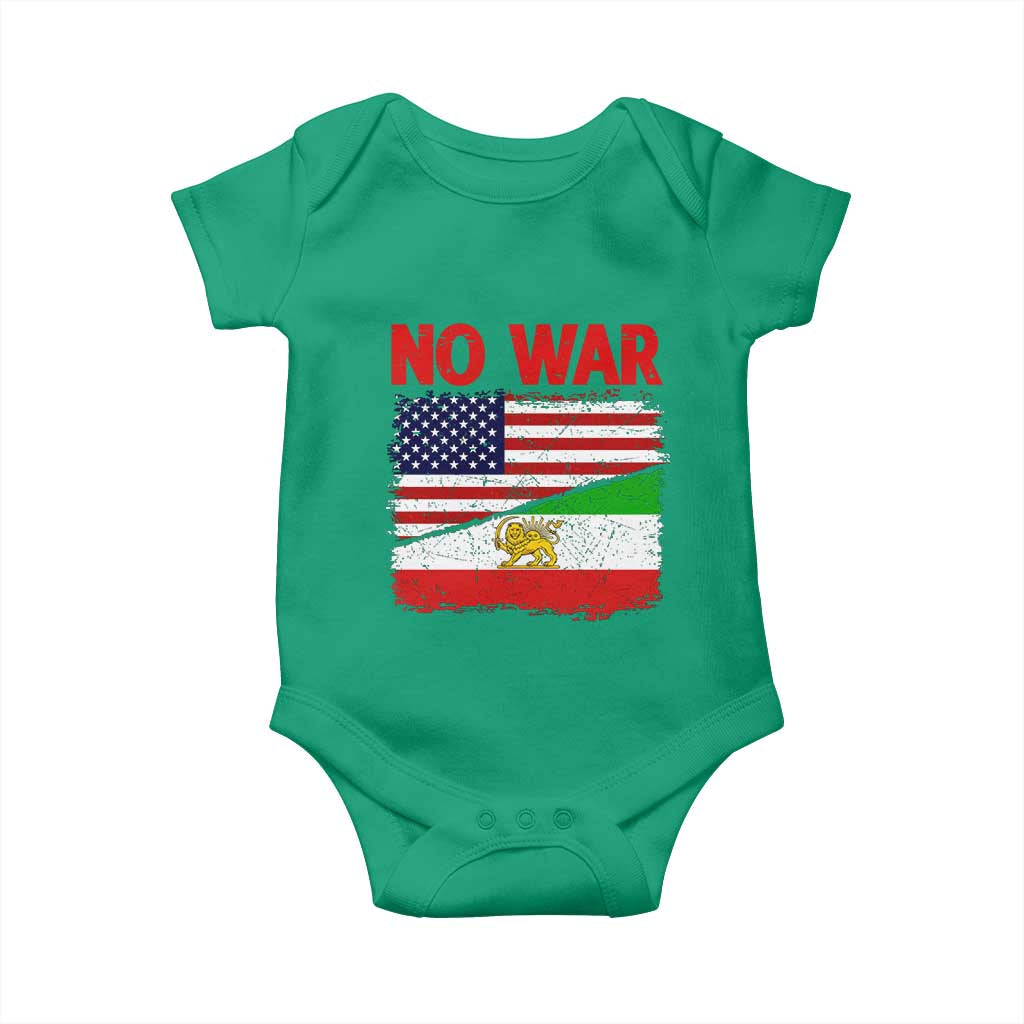 Free Iran Baby Onesie No War Peace American Iran Unity