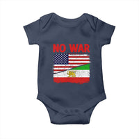 Free Iran Baby Onesie No War Peace American Iran Unity