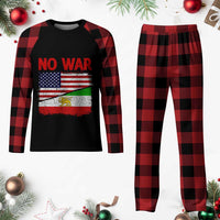 Free Iran Plaid Pajama Set No War Peace American Iran Unity