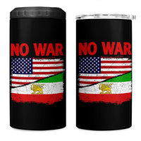 Free Iran 4 in 1 Can Cooler Tumbler No War Peace American Iran Unity