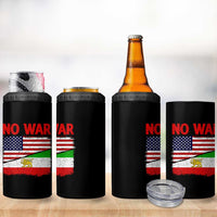 Free Iran 4 in 1 Can Cooler Tumbler No War Peace American Iran Unity